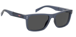 Levis Lv 5059/S - Rechthoekig Heren Zonnebril - Grijze lenzen - Blauw