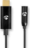 Nedis CCBW65950BK015 - Audio-adapterkabel - 3.5mm naar USB-C - Zwart