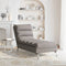 vidaXL - Chaise - longue - met - kussens - stof - taupe