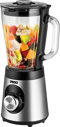 Unold Edel - Blender - 4-bladig roestvrijstalen mes - 1,5L - Roestvrij staal/zwart