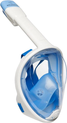 Atlantis Snorkelmasker - Full Face Masker - 180 graden zicht - L/XL - Wit/Blauw