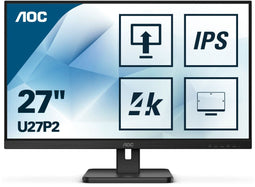 AOC U27P2 - Monitor - 27" 4K IPS 60Hz - Zwart
