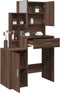 vidaXL - Kaptafel - met - kastje - 80x35x132 - cm - bruin - eikenkleur