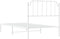 vidaXL - Bedframe - met - hoofdbord - metaal - wit - 100x190 - cm