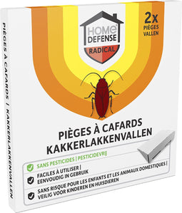 Home Defense - Kakkerlakkenvallen - Effectieve kakkerlakkenbestrijding - Veilig voor kinderen en huisdieren - (2 stuks)