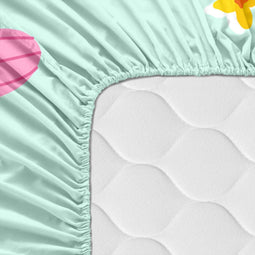 Onderlaken HappyFriday MOSHI MOSHI Multicolour Lichtgroen 60 x 120 x 14 cm Cactus