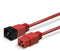 Lindy 30125 - Stroom Verlengkabel - C19 16A naar C20 - 3.00 m - Rood Zwart