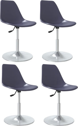 vidaXL - Eetkamerstoelen - draaibaar - 4 - st - PP - lila