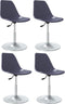 vidaXL - Eetkamerstoelen - draaibaar - 4 - st - PP - lila