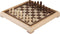 Engelhart 150230 - Schaakset 40x40 cm - Luxe Houten Schaakbord Esdoorn & Walnoot - Koning 77 mm - Opbergsysteem - Colourbox