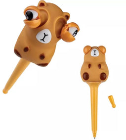 Centrum - Balpennen - 12 stuks met schattige Capybara - Bruin (12 stuks)