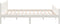 vidaXL - Bedframe - massief - hout - wit - 135x190 - cm