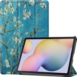 3-Vouw sleepcover hoes - Geschikt voor Samsung Galaxy Tab S7 / Tab S8 - Van Gogh Amandelbloesem