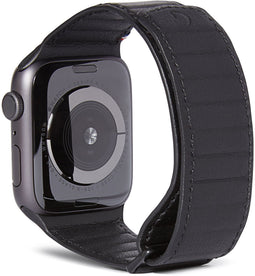 Decoded Traction Strap - Lederarmband voor Apple Watch 38/40 mm - Magneetsysteem - Zwart