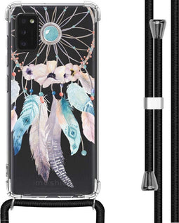 iMoshion Hoesje Geschikt voor Samsung Galaxy A41 Hoesje Met Koord - iMoshion Design Hoesje met Koord - Transparant / Meerkleurig / Dreamcatcher