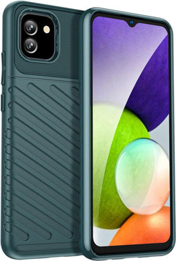 iMoshion Hoesje Geschikt voor Samsung Galaxy A03 Hoesje Siliconen - iMoshion Thunder Backcover - Groen
