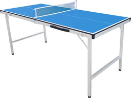 Cougar Tafeltennistafel Mini 1500 draagbaar Blauw - Pingpongtafel voor binnen – Inklapbaar – Incl. net - batjes en ballen
