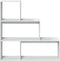 vidaXL - Kamerscherm - / - boekenkast - 3-laags - 123x29x123 - cm - bewerkt - hout - wit