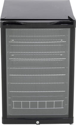 Husky KK111-BK-NL-HU - Koelkast Tafelmodel - Glazen Deur - 130 Liter - 40dB - Zwart