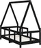 vidaXL - Kinderbedframe - 70x140 - cm - massief - grenenhout - zwart