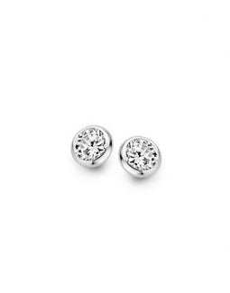 Casa Jewelry La mer Small - Oorknoppen - Zirkonia 5 mm - Zilver