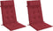 vidaXL - Stoelkussens - 2 - st - hoge - rug - oxford - stof - wijnrood