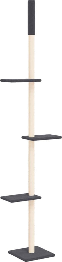 vidaXL - Kattenmeubel - vloer - tot - plafond - 267,5-297,5 - cm - donkergrijs