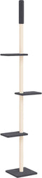 vidaXL - Kattenmeubel - vloer - tot - plafond - 267,5-297,5 - cm - donkergrijs