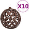 vidaXL - Kunstkerstboom - met - verlichting - en - kerstballen - L - 240 - cm - wit