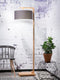 GOOD&MOJO Vloerlamp Himalaya - Bamboe/Donkergrijs - Ø47cm - Scandinavisch,Bohemian - Staande lampen voor Woonkamer - Slaapkamer