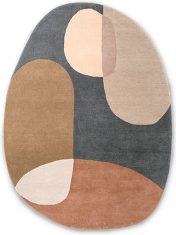Brink en Campman - Brink en Campman Miller Fall 095105 Vloerkleed - 140x200 - Ovaal,Rond - Laagpolig,Rond Tapijt - Modern - Meerkleurig