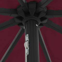 vidaXL - Ligbed - Parasol - met - LED - Lichten - 395x245 - cm - Bordeaux - Rood