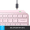Logitech MX Keys Mini - Draadloos Toetsenbord - Slimme Verlichting en Meerdere Apparaten - Roze