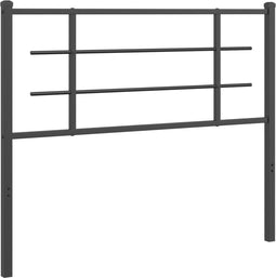 vidaXL - Hoofdbord - 107 - cm - metaal - zwart