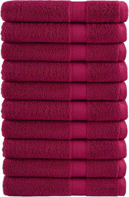 vidaXL - Saunahanddoeken - SOLUND - 10 - st - 600 - g/m² - 80x200 - cm - bordeaux