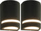 vidaXL Buitenwandlampen 2 st 35 W halfrond zwart