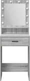 vidaXL - Kaptafel - met - LED - Verlichting - Grijs - Sonoma - 50x41x135 - cm