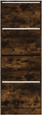 Schoenenkast 60x21x163,5 cm bewerkt hout gerookt eikenkleurig