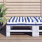 vidaXL - Palletkussen - gestreept - 70x70x12 - cm - stof - blauw - en - wit