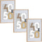 Houten fotolijst - bruin - 50 x 70 cm - fotolijstje - met passe-partout - decoratie