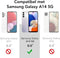 Podec Samsung Galaxy A14 5G - Telefoonhoesje - Anti-Shock Case met 2x Screenprotector (2 stuks)
