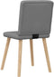 vidaXL - Eetkamerstoelen - 2 - st - stof - donkergrijs