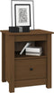 vidaXL - Nachtkastje - 40x35x49 - cm - massief - grenenhout - honingbruin