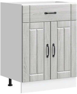 vidaXL - Keuken - onderkast - Lucca - bewerkt - hout - grijs - sonoma - eikenkleur