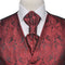 vidaXL Gilet set mannen paisleymotief bruiloft maat 54 bordeauxrood