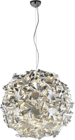 Trio leuchten Pinwheel - Hanglamp - 9 lichtpunten E14 - Aluminium kleurig