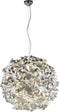 Trio leuchten Pinwheel - Hanglamp - 9 lichtpunten E14 - Aluminium kleurig