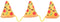 Fuzzyard 3 pizzastukken aan touw met catnip pluche 15x6 cm
