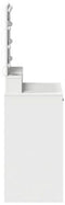 vidaXL - Kaptafel - met - LED - Verlichting - - - Wit - - - 50x41x135 - cm
