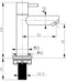 Differnz Force - Fonteinset - Keramiek - Kraan recht mat goud - 40 x 22 x 11.5 cm